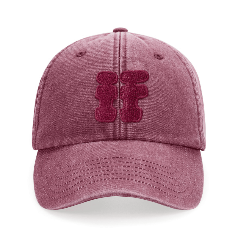 Casquette IF – Bordeaux + Couleur de broderie au choix